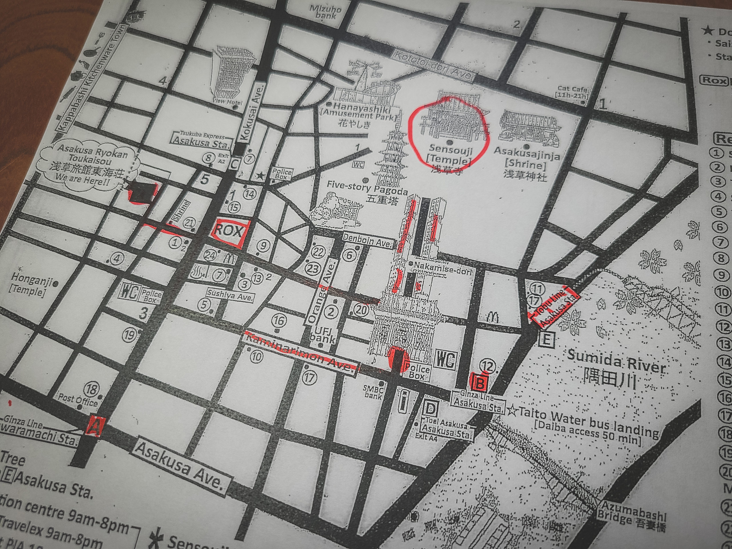 Hattori-san’s map—but for details, you’ll have to talk to the man himself