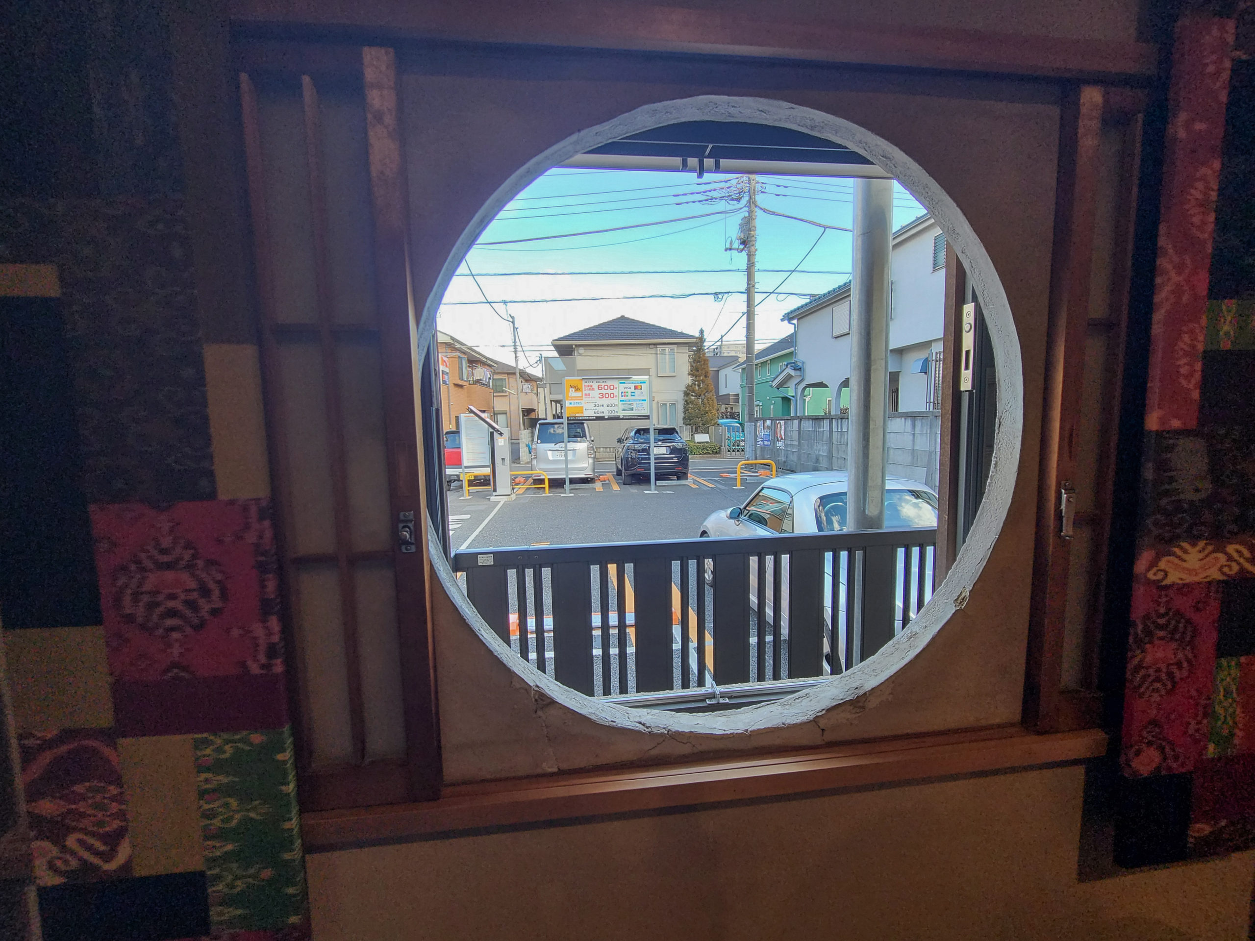 A round window still remains from the original ryokan building
