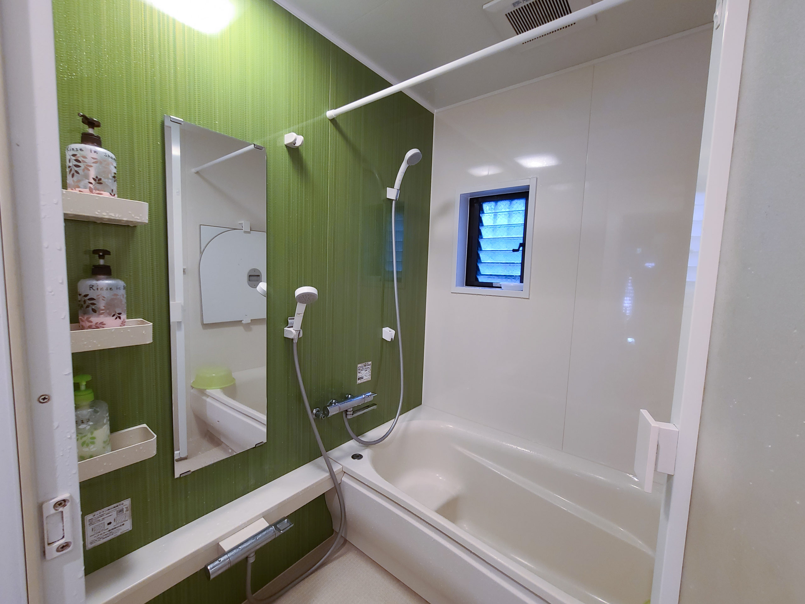 The green wall is a nice touch!