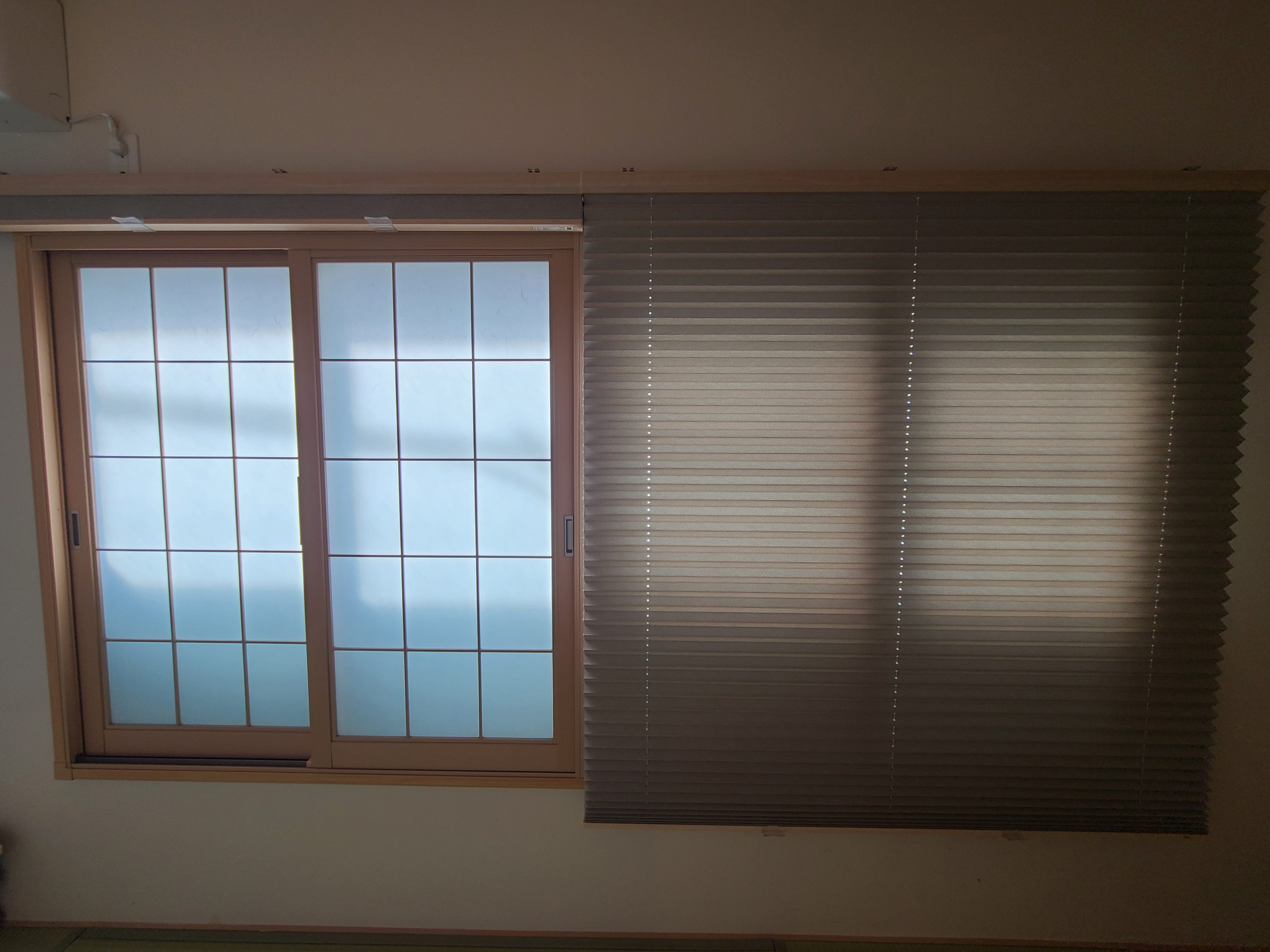 Shutters to keep the sunlight out in the morning