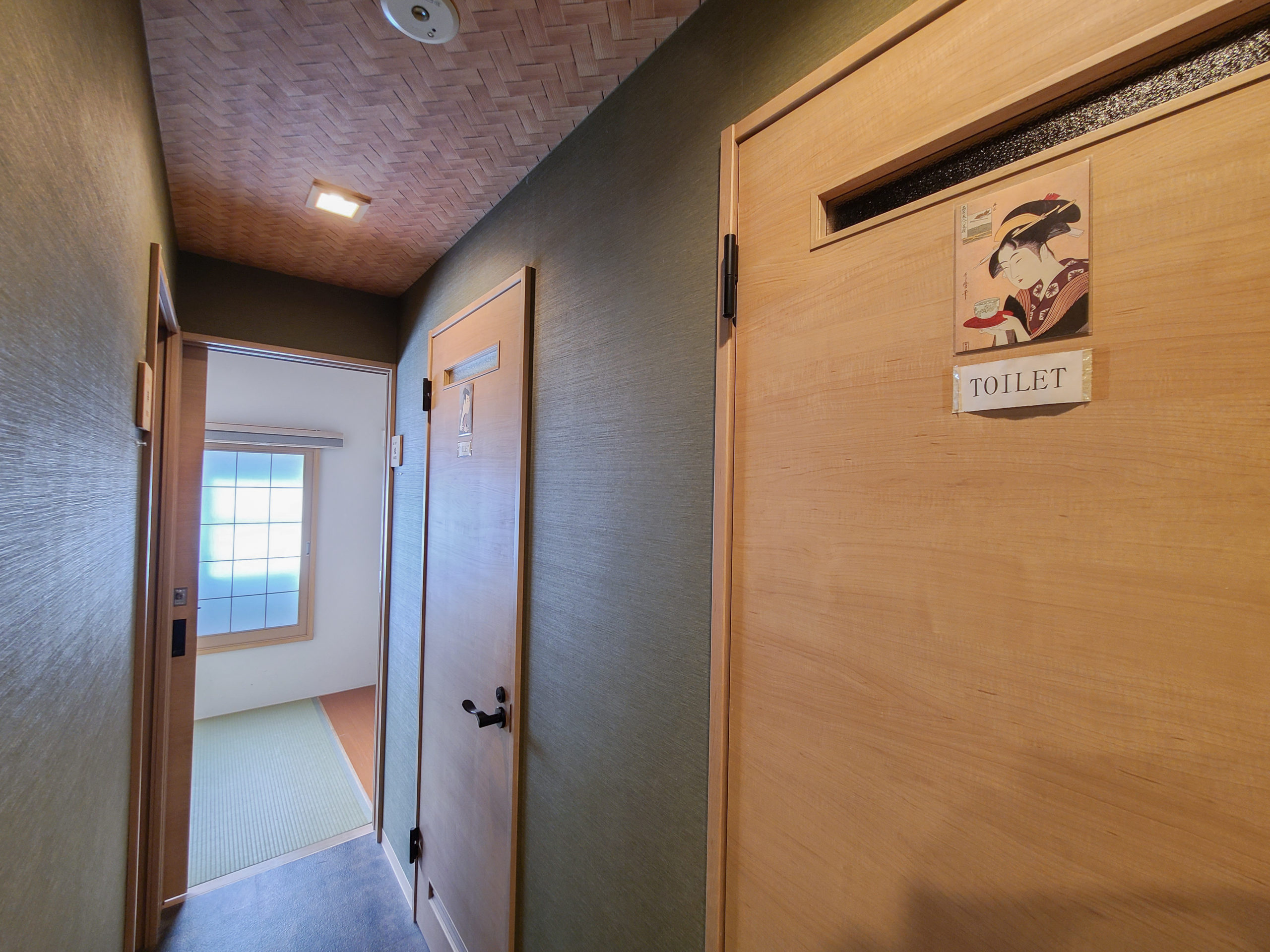 There is a set of shared toilets both on the first floor and on the second