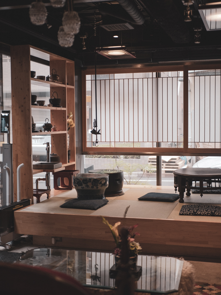 The recently renovated area, complete with a tea hearth and faucet for serving traditional tea (reservations for the tea experience are available on certain days)