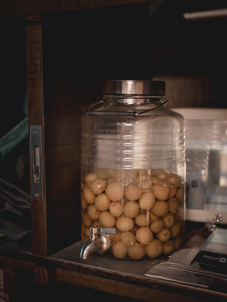 Ishii-san makes her own ume-shu, which is available for guests to try as well.
