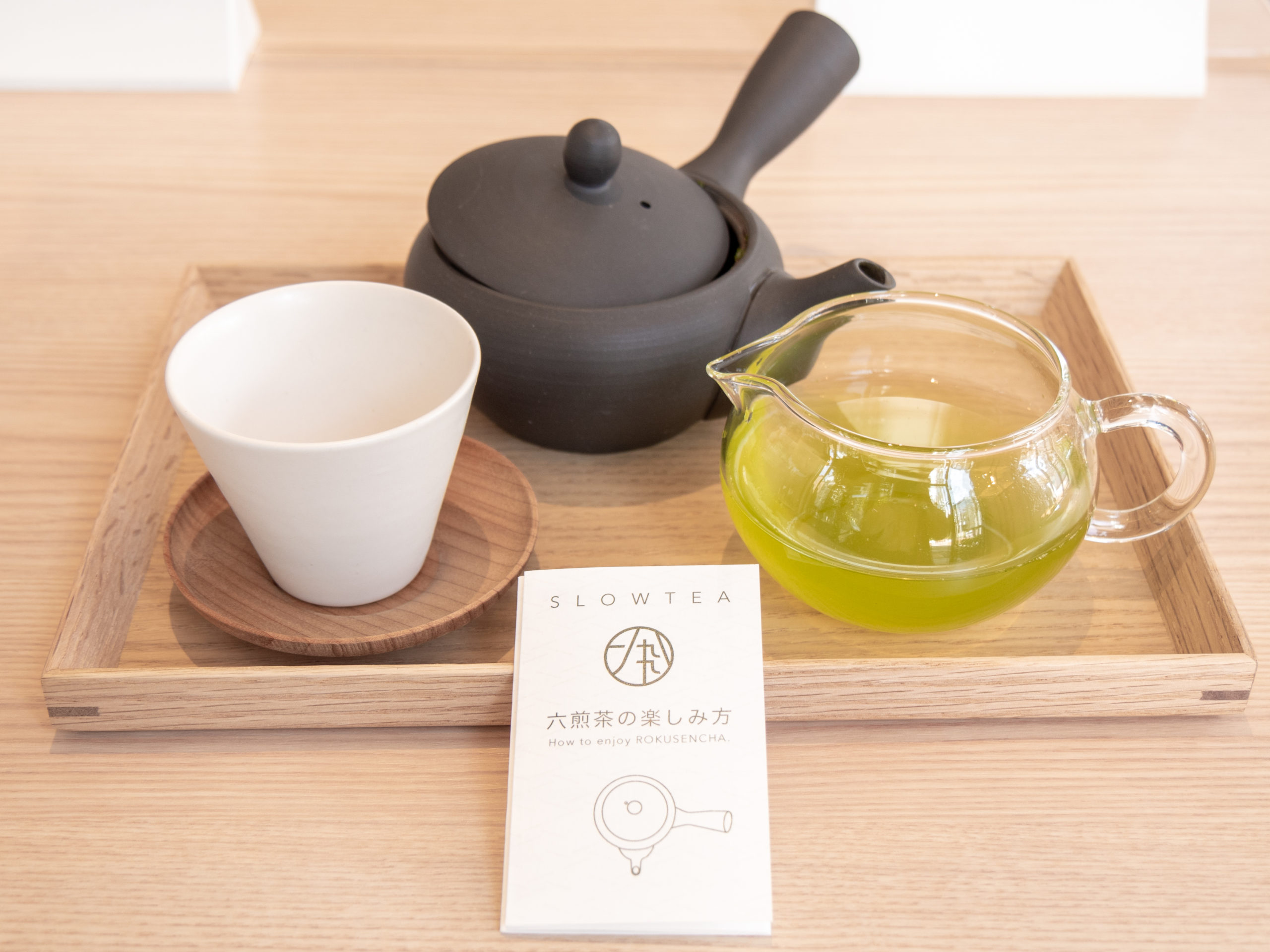A blend of 6 types of sencha I’m lost in my own world as I enjoy the sweet aftertaste that this mild green tea provides when Director and General Manager Tomoharu Katsuno-san comes to greet me. 