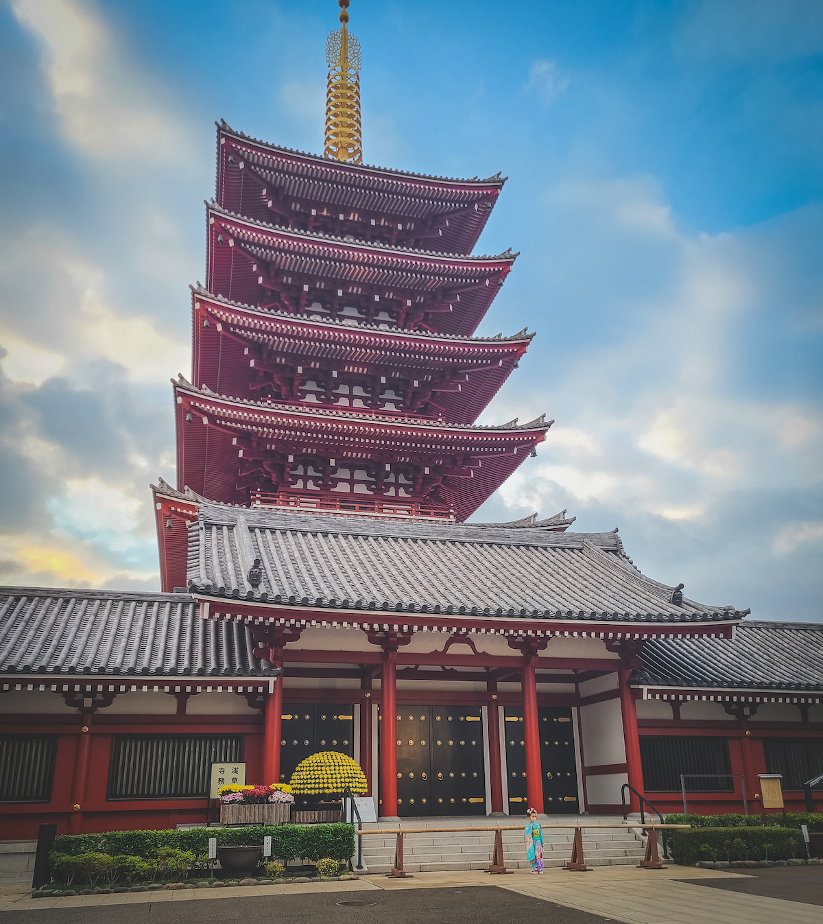 The pagoda nearby, part of Sensoji Temple